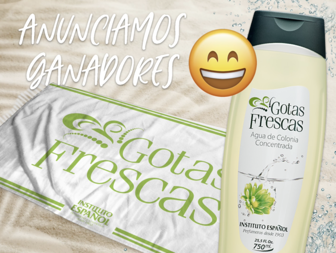 Ganadores Sorteo Toalla de Instituto Español + Gotas Frescas